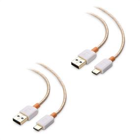 img 4 attached to Cable Matters 2-Pack Gold Braided USB C Cable, 3.3 Feet, 3A Fast Charging Compatible with Samsung Galaxy S20, S20+, S20 Ultra, Note 10, Note 10+, LG G8, V50, Google Pixel 4, and More