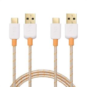 img 3 attached to Cable Matters 2-Pack Gold Braided USB C Cable, 3.3 Feet, 3A Fast Charging Compatible with Samsung Galaxy S20, S20+, S20 Ultra, Note 10, Note 10+, LG G8, V50, Google Pixel 4, and More