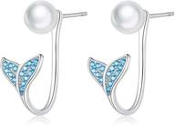 💎 sterling silver pearl drop dangle earrings - hypoallergenic jewelry gifts for women and girls - ideal for birthdays and christmas logo