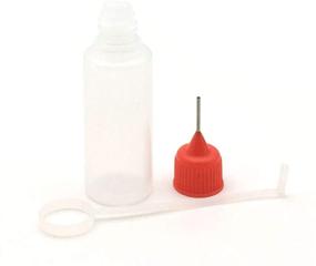 img 3 attached to 🎨 Precision Tip Applicator Bottle Set - 20pcs 5-Color Glue Applicator Bottle with 3 Mini Funnels - 10ml Fine Needle Tip Squeeze Bottle for DIY Alcohol Ink, Quilling, Craft, Acrylic Painting