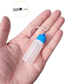 img 2 attached to 🎨 Precision Tip Applicator Bottle Set - 20pcs 5-Color Glue Applicator Bottle with 3 Mini Funnels - 10ml Fine Needle Tip Squeeze Bottle for DIY Alcohol Ink, Quilling, Craft, Acrylic Painting