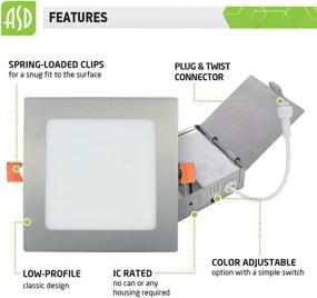 img 1 attached to 💡 6 Inch ASD Ultra Slim Square LED Recessed Lighting