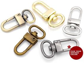 img 1 attached to 🔗 CRAFTMEMORE Snap Hook Tiny Push Gate Swivel Lobster Clasps - 10 Pack PLHL (Gold) - Perfect Fasteners for Bags, Belts, Lanyards, Clips