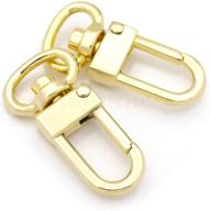 🔗 craftmemore snap hook tiny push gate swivel lobster clasps - 10 pack plhl (gold) - perfect fasteners for bags, belts, lanyards, clips logo