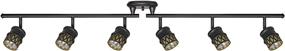 img 4 attached to 🌍 Globe Electric 59086 Kearney 6-Light Foldable Track Lighting: Oil Rubbed Bronze Finish, Champagne Glass Shades, Bulbs Included - 7.95 Inch