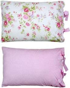 img 2 attached to 🌹 FADFAY Rose Floral Duvet Cover Set - Pink Grid - Twin Size - 100% Cotton Girls Bedding with Hidden Zipper Closure - Includes 1 Duvet Cover and 2 Pillowcases