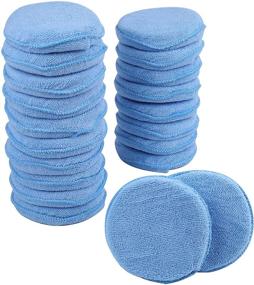 img 4 attached to Fasmov 20 Pack Blue Microfiber Car Detailing Wax Applicator Pads