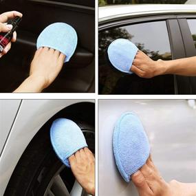 img 1 attached to Fasmov 20 Pack Blue Microfiber Car Detailing Wax Applicator Pads