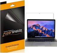 (3 набора) матовая защитная пленка supershieldz для apple macbook pro 15 дюймов (2019 год 2018 год 2017 год 2016 год выпуска) модель a1707 a1990 touch bar - антиблик, антиотпечаток логотип