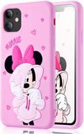 🌲 hikerclub cartoon case - adorable minnie design for iphone 12 mini: cute 3d soft silicone rubber kawaii character case for kids, teens, and mickey minnie fans! logo