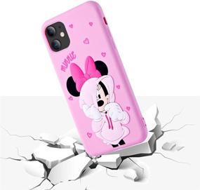 img 1 attached to 🌲 HikerClub Cartoon Case - Adorable Minnie Design for iPhone 12 Mini: Cute 3D Soft Silicone Rubber Kawaii Character Case for Kids, Teens, and Mickey Minnie Fans!