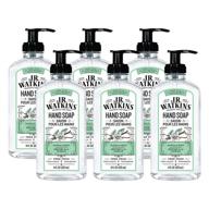 🌿 j.r. watkins vanilla mint gel hand soap - scented liquid hand wash [6 pack, 11 fl oz each] - usa made & cruelty free - ideal for bathroom or kitchen logo