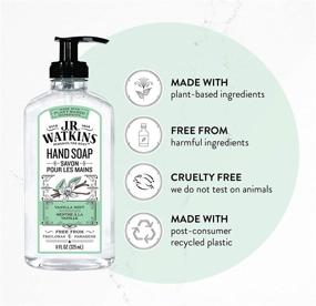 img 3 attached to 🌿 J.R. Watkins Vanilla Mint Gel Hand Soap - Scented Liquid Hand Wash [6 Pack, 11 fl oz Each] - USA Made & Cruelty Free - Ideal for Bathroom or Kitchen