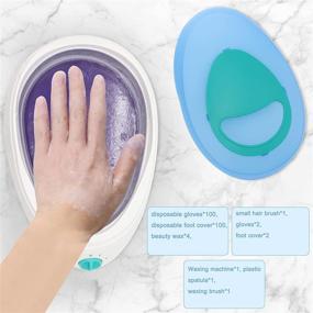 img 2 attached to 🧖 PHIAKLE 5 in 1 Paraffin Wax Machine: Care for Hands, Feet, Elbows, Knees, and Back - Soften Keratin, Refine Skin (Blue)