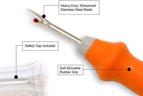 img 1 attached to High-Quality Ergonomic Seam Ripper Tool - Efficient Stitch Remover for Embroidery, Quilting, and Sewing - Clothing Tag Remover, Hem Puller Stitch Ripper (Orange)