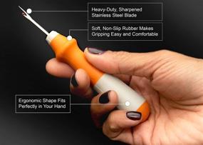 img 3 attached to High-Quality Ergonomic Seam Ripper Tool - Efficient Stitch Remover for Embroidery, Quilting, and Sewing - Clothing Tag Remover, Hem Puller Stitch Ripper (Orange)