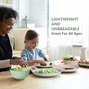 img 1 attached to 🍽️ Durable and Versatile: Peurif Unbreakable Dinnerware for Long-lasting Use, in Reusable Multicolor Design