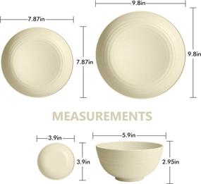 img 3 attached to 🍽️ Durable and Versatile: Peurif Unbreakable Dinnerware for Long-lasting Use, in Reusable Multicolor Design