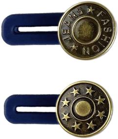 img 2 attached to 👖 Metal Button Waistband Extender - 2 Pack for Jeans, Pants | Replacement for Pants and Jeans Button