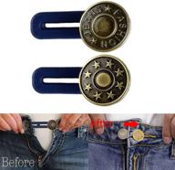 👖 metal button waistband extender - 2 pack for jeans, pants | replacement for pants and jeans button logo