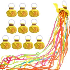 img 4 attached to 🎉 10 Pieces Streamer Confetti Crackers Poppers for NYE Birthday Wedding Graduation, No Mess Party Favors & Shows