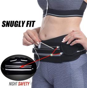 img 2 attached to 🏃 USHAKE Gear Running Belt with Extender: Bounce-Free Pouch Bag for iPhone Samsung, Ideal for Running, Walking, Cycling, Gym