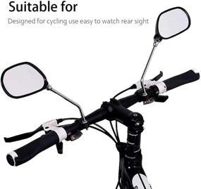 img 3 attached to 🚲 Pair of Oalas Black Retro Style Side Rearview Mirrors with 7/8" Handlebar Mount and 8mm Adaptor - Ideal for Mountain Bikes, BMX Bicycles, Motorcycles, Dirt Bikes, ATVs, Cruisers, and Choppers