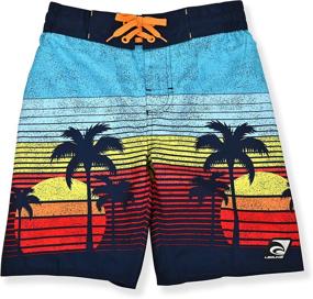 img 2 attached to 🩳 Laguna Boys UPF 50 Stripe Drawstring Boardshorts Swim Trunks: Stylish Sun Protection for Boys