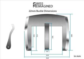 img 2 attached to 🔥 Revamped Watch Bands for Men: Swiss REIMAGINED Buckle Watches and Straps