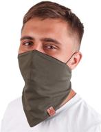 👨 men women's reusable cotton face mask: double-sided, breathable neck gaiter with earloops bandana logo