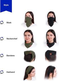 img 2 attached to 👨 Men Women's Reusable Cotton Face Mask: Double-Sided, Breathable Neck Gaiter with Earloops Bandana