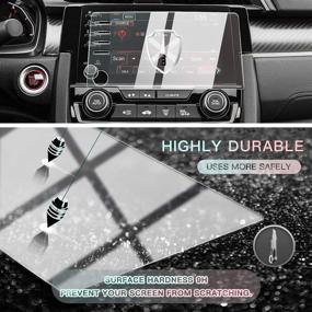img 1 attached to CDEFG Glass Screen Protector For Civic 2021 2020 2019: Car Navigation Display Touch Screen Protector For 2019 Civic LX EX Touring Si EX-L Tempered Glass HD Anti Scratch (Glass Protector For 4-Button)