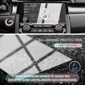 img 3 attached to CDEFG Glass Screen Protector For Civic 2021 2020 2019: Car Navigation Display Touch Screen Protector For 2019 Civic LX EX Touring Si EX-L Tempered Glass HD Anti Scratch (Glass Protector For 4-Button)