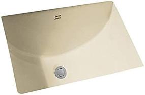 img 4 attached to American Standard Studio Ceramic Undermount Rectangular Bathroom Sink, Linen - 21.25'' L x 15.25'' W x 8.25'' H