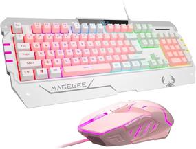 img 4 attached to RGB Gaming Keyboard and Mouse Combo - GT817: 104 Key Rainbow Backlit, Wired USB Gaming Keyboard and Mouse Set, Ideal for Windows PC Gamers (RGB Backlit)