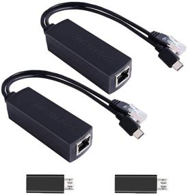 img 4 attached to 🔌 GeeekPi 2PCS Gigabit USB-C PoE Splitter: Efficient 48V to 5V IEEE802.3af Power Over Ethernet Solution for Raspberry Pi, Tablets, Dropcam (48V to 5V 2.4A)