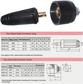 img 2 attached to 💪 Эффективные электроинструменты: RIVERWELD DKJ10 25 DKZ10 25 разъем стиля Dinse для промышленного использования.