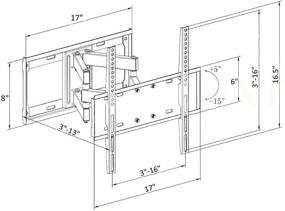 img 3 attached to 📺 Крепление для телевизора с полным движением Husky Mounts - подходит для большинства телевизоров от 32" до 55" и более крупных светодиодных ЖК, кронштейн для наклона и поворота.