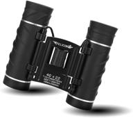🔍 compact small binoculars for adults and kids - lightweight pocket binoculars for bird watching, travel, concerts, sports, camping, and hiking with weak light night vision - bak4 prism fmc lens logo
