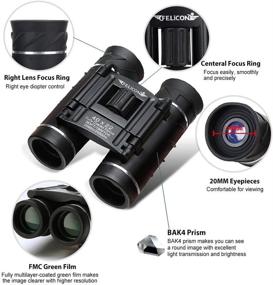 img 2 attached to 🔍 Compact Small Binoculars for Adults and Kids - Lightweight Pocket Binoculars for Bird Watching, Travel, Concerts, Sports, Camping, and Hiking with Weak Light Night Vision - BAK4 Prism FMC Lens