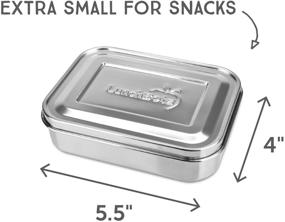 img 3 attached to 🍱 LunchBots Small Protein Packer Toddler Bento Box: Stainless Steel Snack Container for Nuts, Meat, Cheese & Finger Foods