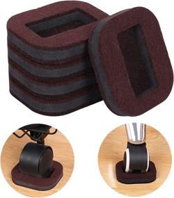 img 4 attached to 🛋️ Ezprotekt Felt Pads Furniture Caster Cups - Protects Hardwood Floors, Prevents Scratches, Value Pack of 16, Brown