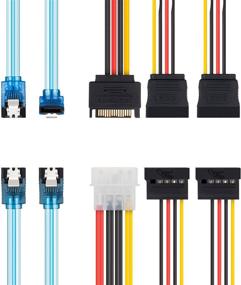 img 1 attached to Enhanced SSD Conversion Kit: NC XQIN 2.5 Inch SSD 🔧 to 3.5 Inch HDD Mounting Bracket with SATA Data and Power Cables