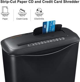 img 2 attached to 🔪 Bonsaii S120-C 8-Sheet Strip Cut Home Paper Shredder with CD and Credit Card Shredding, Overheat/Overload Protection, 3.5 Gallon Wastebasket - Black