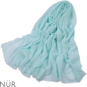 img 2 attached to Stylish NUR Premium Cotton Scarf Classics: Essential Women's Accessories, Scarves & Wraps