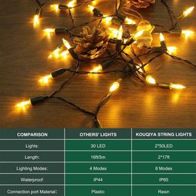 img 3 attached to ✨ Battery Operated String Lights: 2 Pack 50 LED Christmas Lights with Timer for Outdoor Xmas Tree Party, Waterproof Mini Fairy Light for Patio Garden Home Holiday Decor in Warm White
