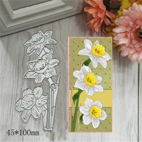 img 3 attached to 🌼 Daffodil Flower Metal Cutting Dies - Ideal for Card Making, Scrapbooking, and Christmas DIY Crafts - Size: 2.2 by 5 Inches (#23)