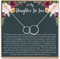 💍 sentimental wedding gift: dear ava daughter-in-law necklace, mother-in-law's jewelry with 2 circles (silver-plated-brass, na) logo