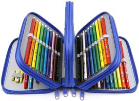img 4 attached to YOUSHARES Slots Pencil Case Multi Layer Organization, Storage & Transport