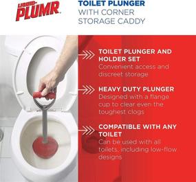 img 3 attached to 🚽 Get organized with the Liquid-Plumr Storage 6.75” x 22” Toilet Plunger with Caddy (Color May Vary)